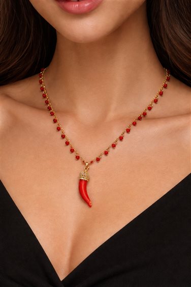 Collier Cianfrone Gioielli Femme in Pierres semi-précieuses LARA01-ROSSO - LARA01-ROSSO